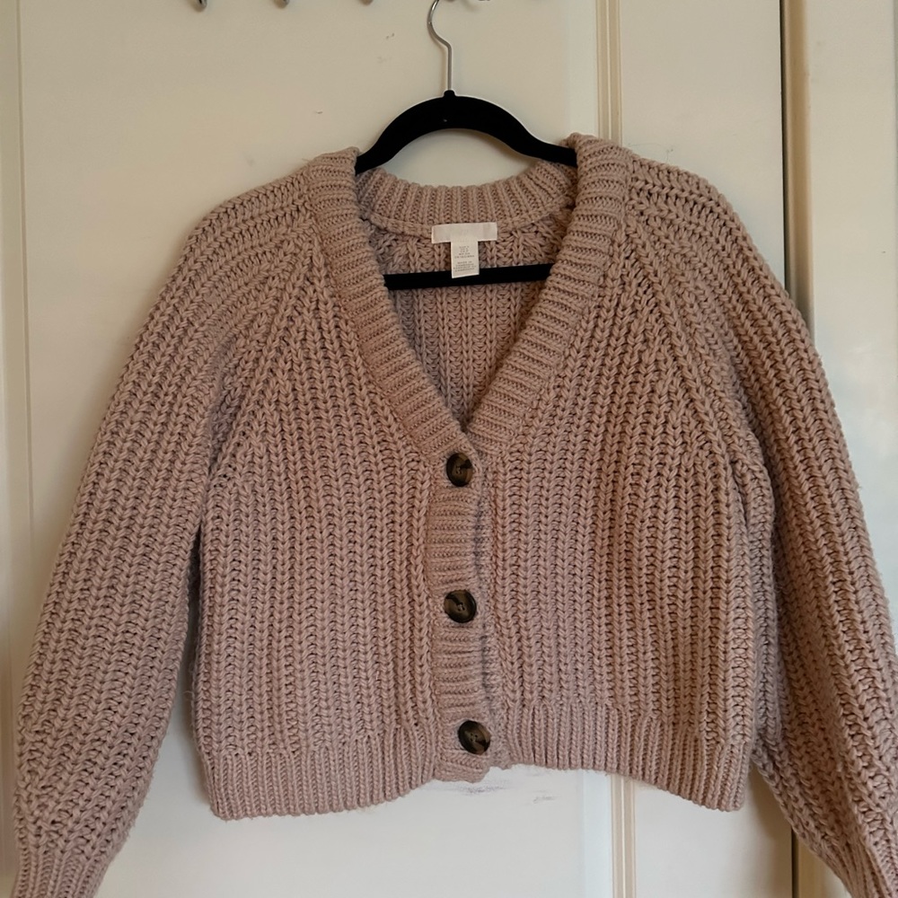 H&M Women's Chunky Knit Sweater - Dusty Pink